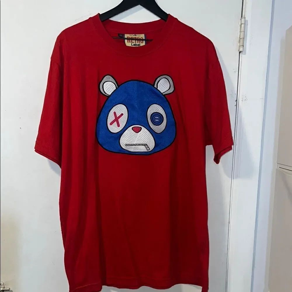 RETRO LABEL Red Embroidered Bear Logo-2XL